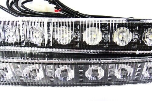 2x White 9 LED Daytime Running Light DRL Fog Indicator Side Bumper For Audi VW
