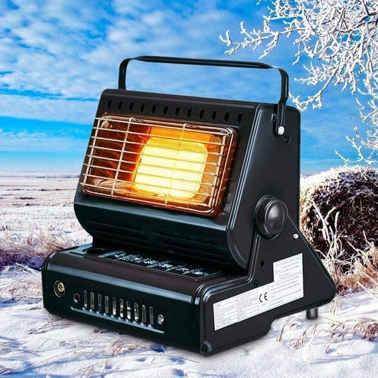 Portable Butane Gas Heater Element Safe Grill Carry Handle Outdoor Camping