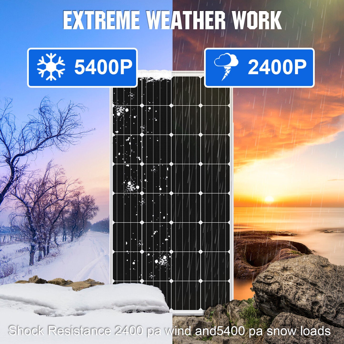 120W Monocrystalline Solar Panel 12V for Off Grid Solar kit RV Caravan