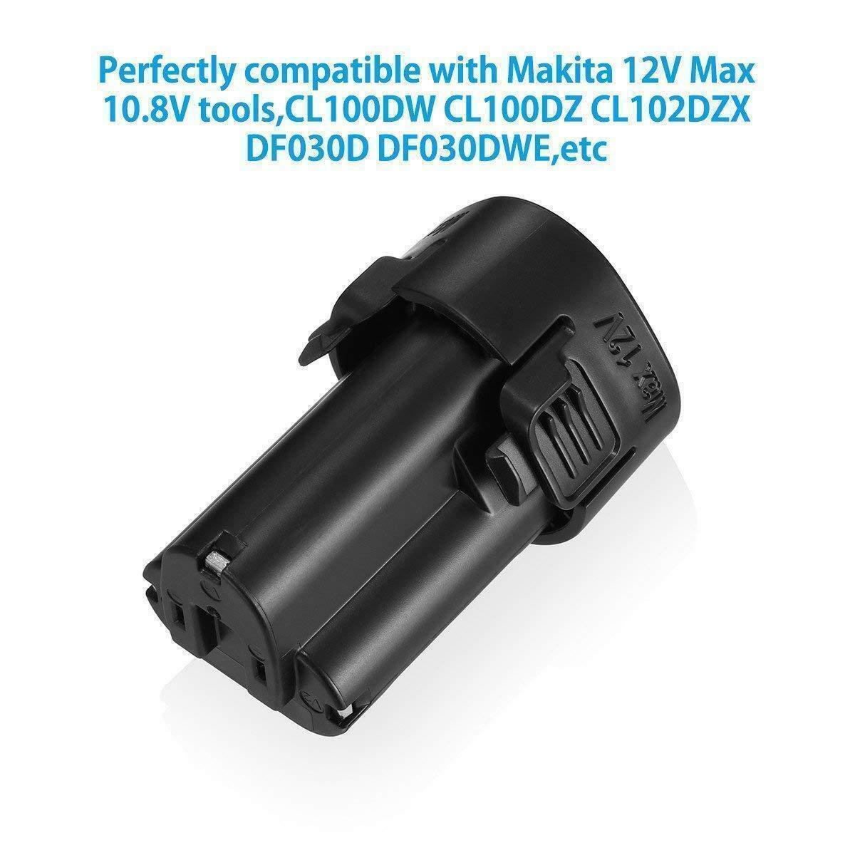 2Pack 10.8V 4.6Ah for Makita BL1013 Li-ion Battery BL1014 194550-6 194551 LCT203