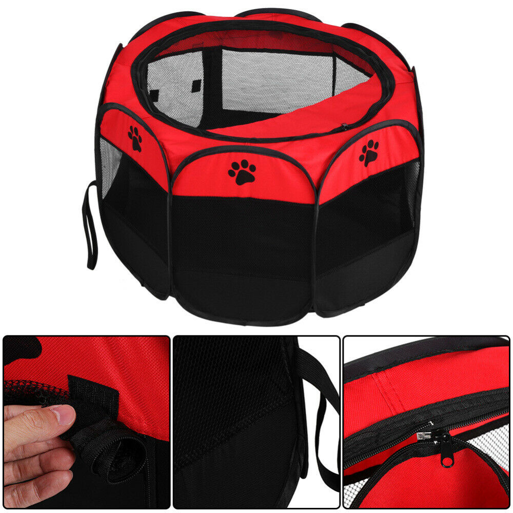 Foldable Soft Fabric Dog Crate Cat Cage Pet Bed Travel Puppy Play Pen Tent Large
