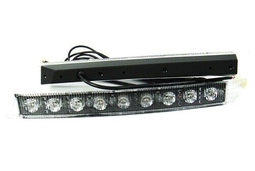 2x White 9 LED Daytime Running Light DRL Fog Indicator Side Bumper For Audi VW
