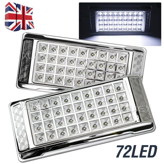 2x 12V LED Interior Strip Lights Bar Ceiling Roof Bar Lamp Car Van Caravan
