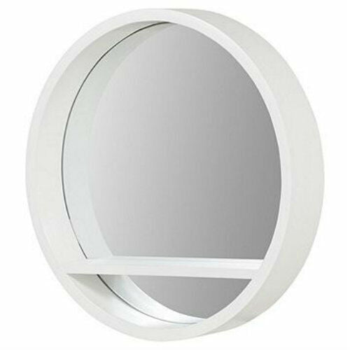 💥SALE💥White Round Mirror with Shelf Wall Mounted Porthole Bathroom Bedroom Home Decor