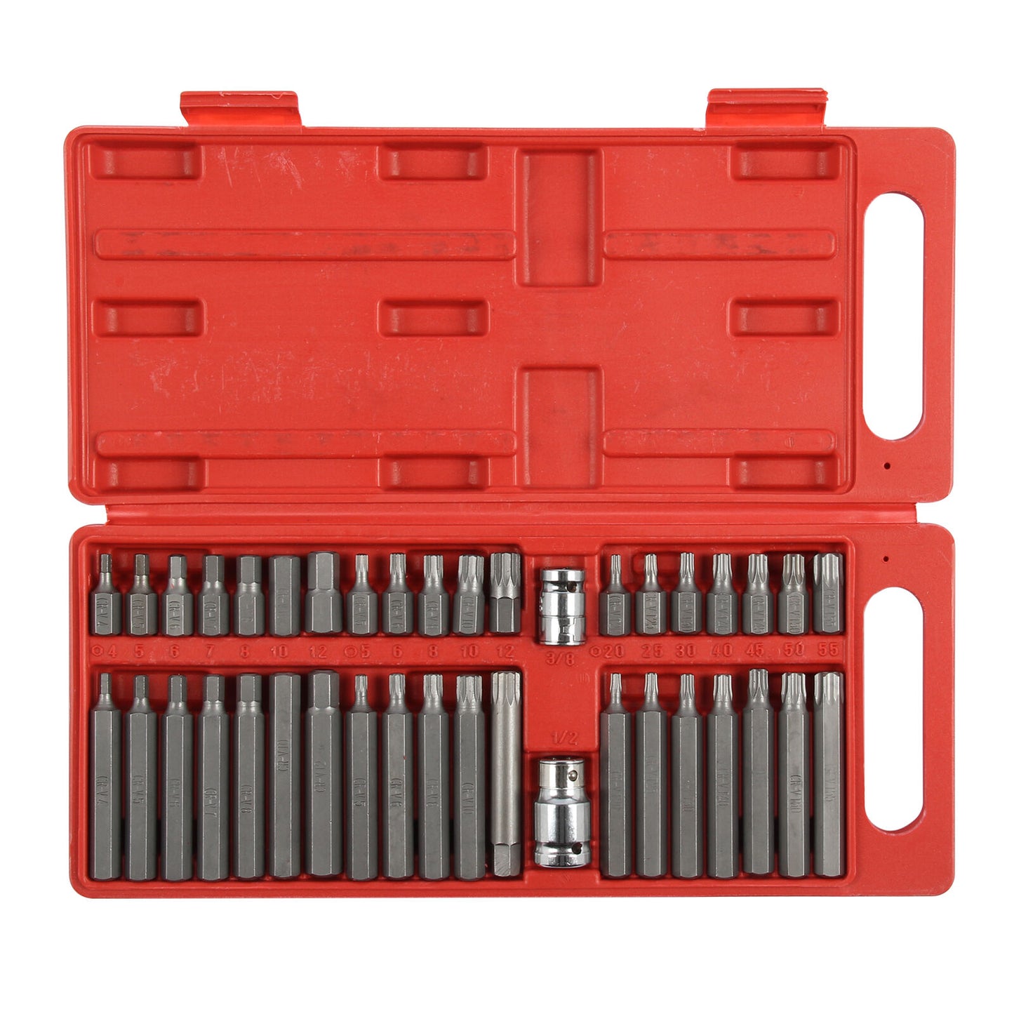💥SALE💥40Pc Allen Key Torx Hex Star Spline Socket Bit Set Drive Car Repair Tool 1/2 3/8
