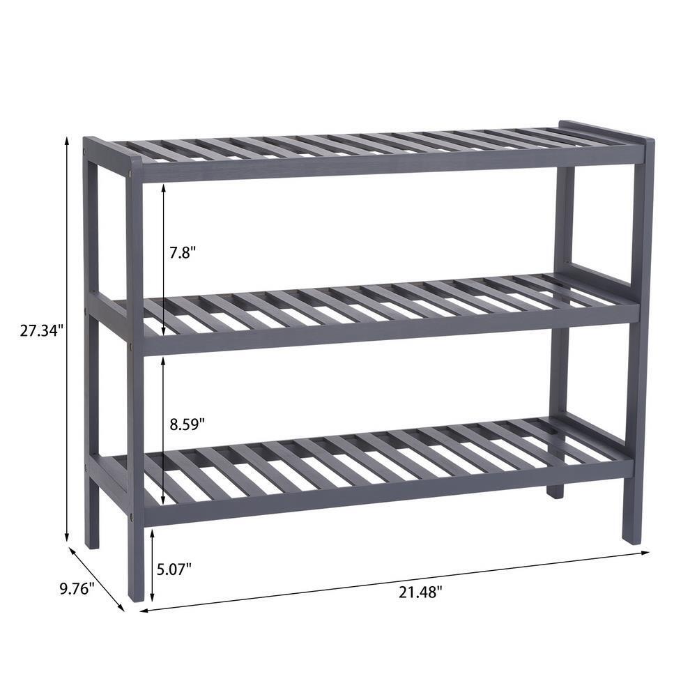 3 Tier Hallway Shoes Rack Footwear Stand Storage Shelves Stable