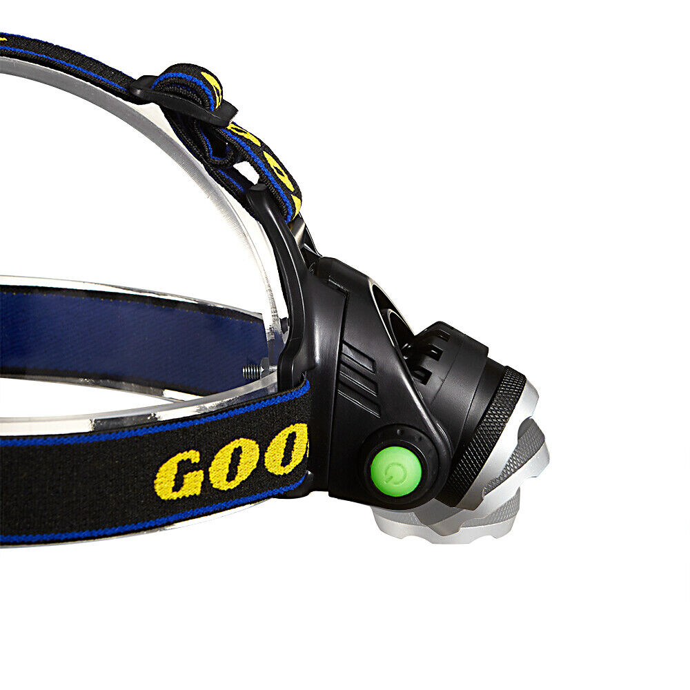 Goodyear Head Light Torch Lamp Headlamp Cree LED Rechargeable Flashlight 6000LM