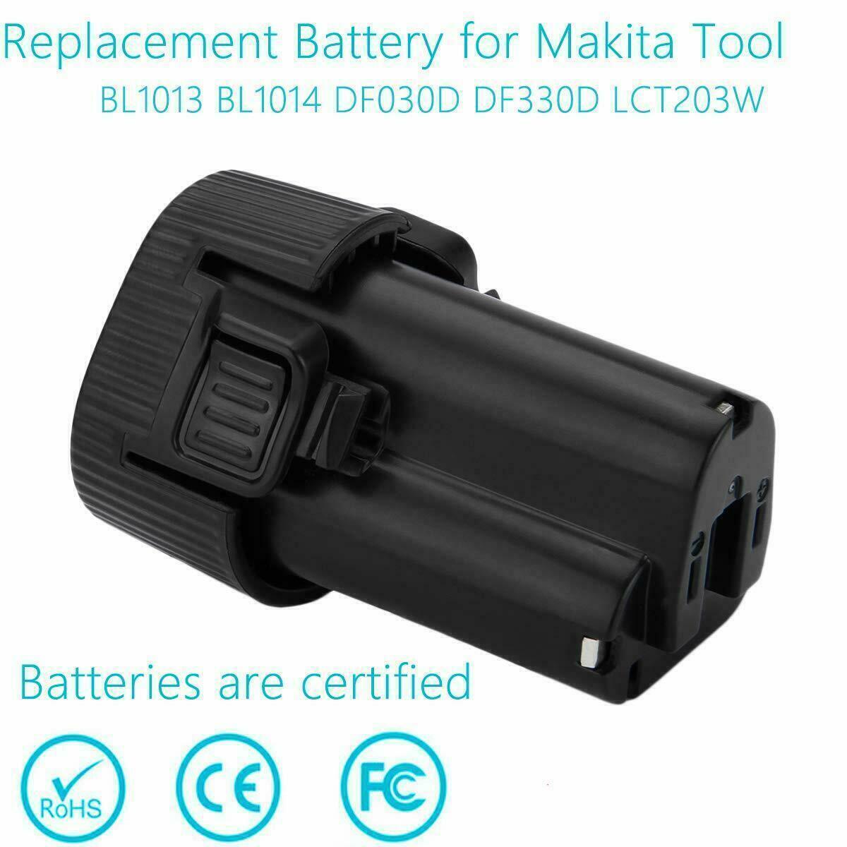 2Pack 10.8V 4.6Ah for Makita BL1013 Li-ion Battery BL1014 194550-6 194551 LCT203
