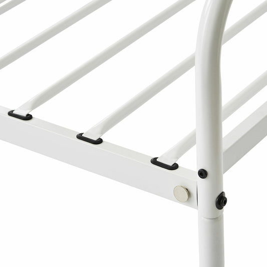 💥SALE💥3FT Single Round Metal Bed Frame White Kid Adult Bedroom Furniture