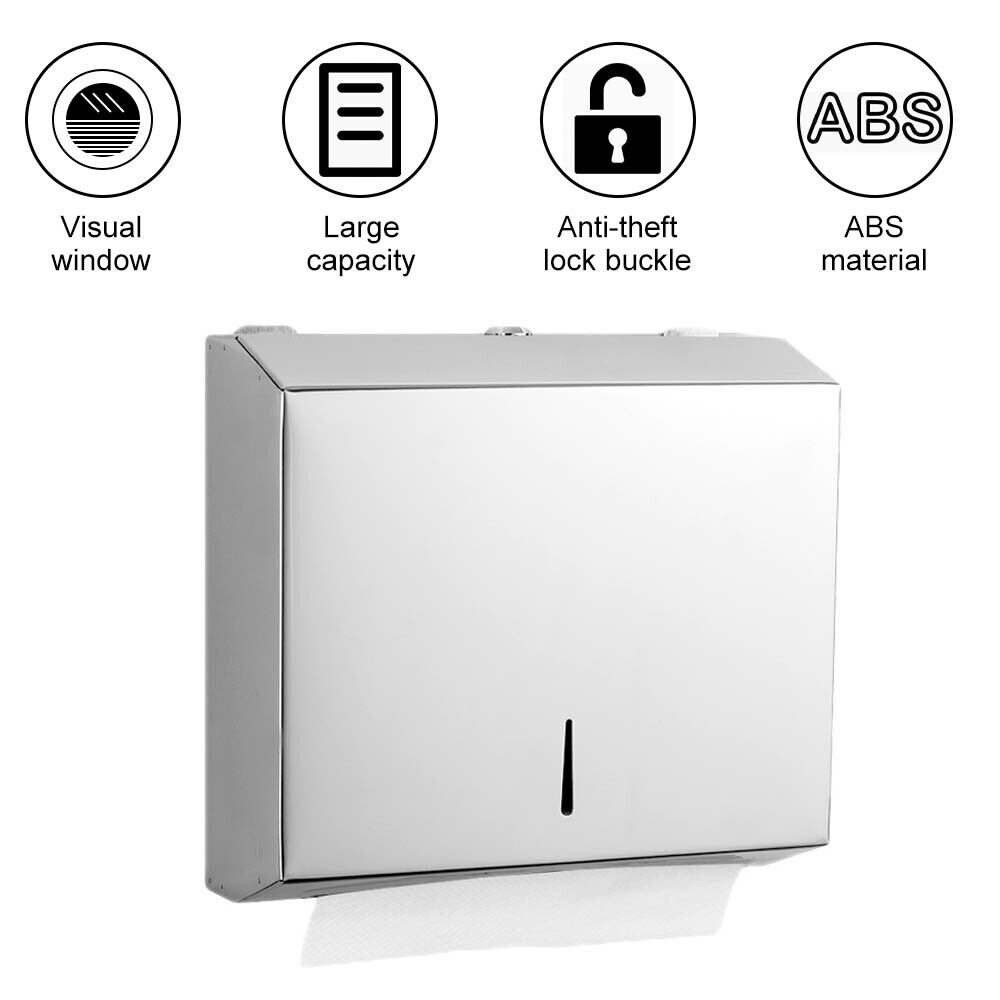 Wall Mounted Hand Paper Tissue Towel Dispenser Plastic Bathroom Toilet Holder FREE SHIPPING