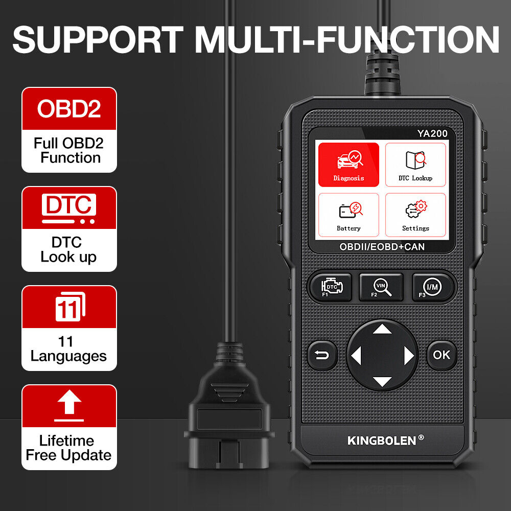 Car Check Engine Diagnostic Scanner OBD2 CAN EOBD Fault Code Reader Reset Tool