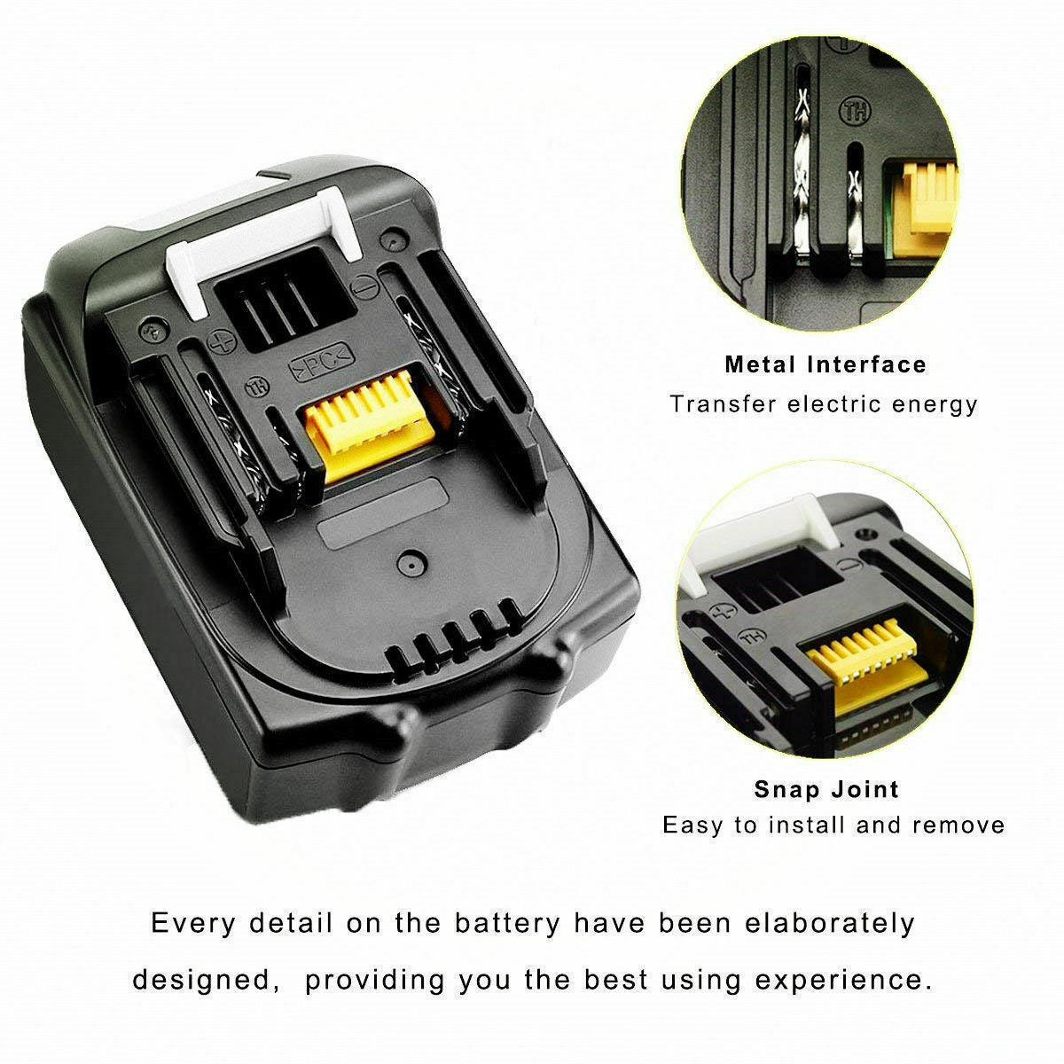 2x For Makita 18V BL1860 BL1840 5.0Ah LXT Li-Ion Cordless Battery BL1830 BL1850