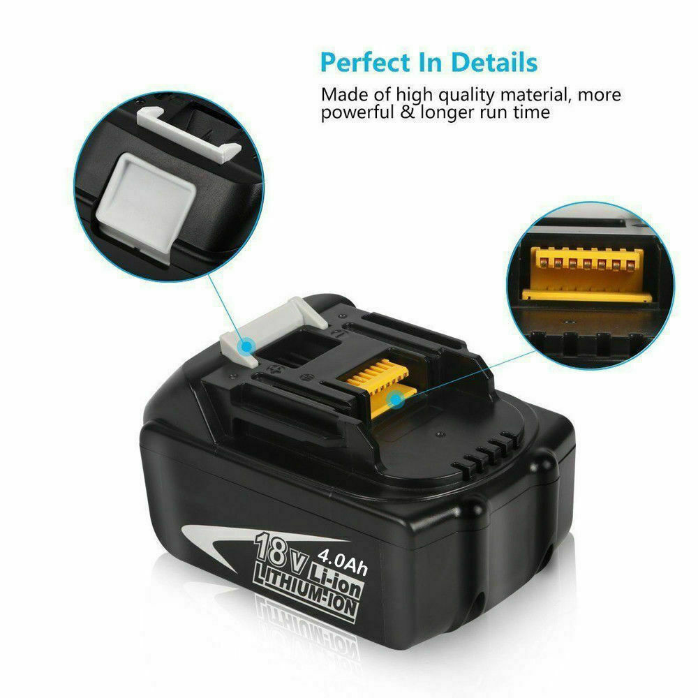 2x For Makita 18V BL1860 BL1840 5.0Ah LXT Li-Ion Cordless Battery BL1830 BL1850