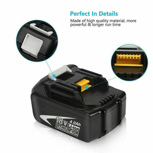 2x For Makita 18V BL1860 BL1840 5.0Ah LXT Li-Ion Cordless Battery BL1830 BL1850