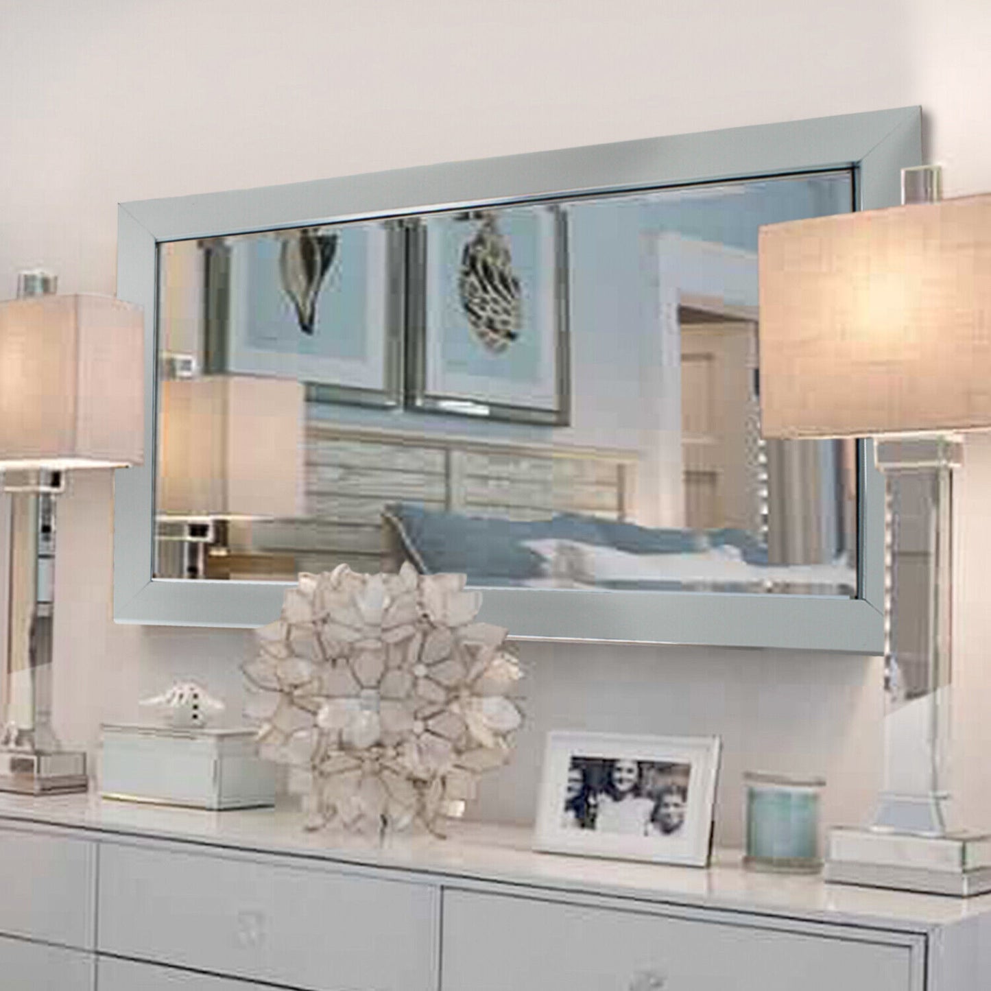 💥SALE💥Silver Long Wall Mounted Bathroom Bedroom Hallway Living Room Mirror Full Length