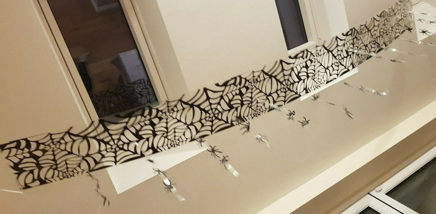 3M HANGING SPIDERS SPIDER CEILING HANG WALL WEB BATS HALLOWEEN DECORATION COBWEB 5026619305966