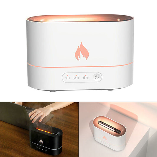 250ml Mist Maker Flame Air Humidifier Essential Oil Diffuser Bedroom Decor Light