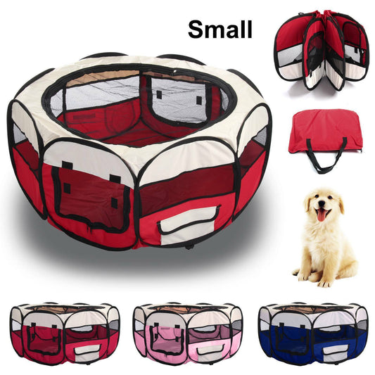 💥SALE💥 Foldable Fabric Dog Crate Cat Cage Pet Travel Puppy Play Pen Tent Outdoor