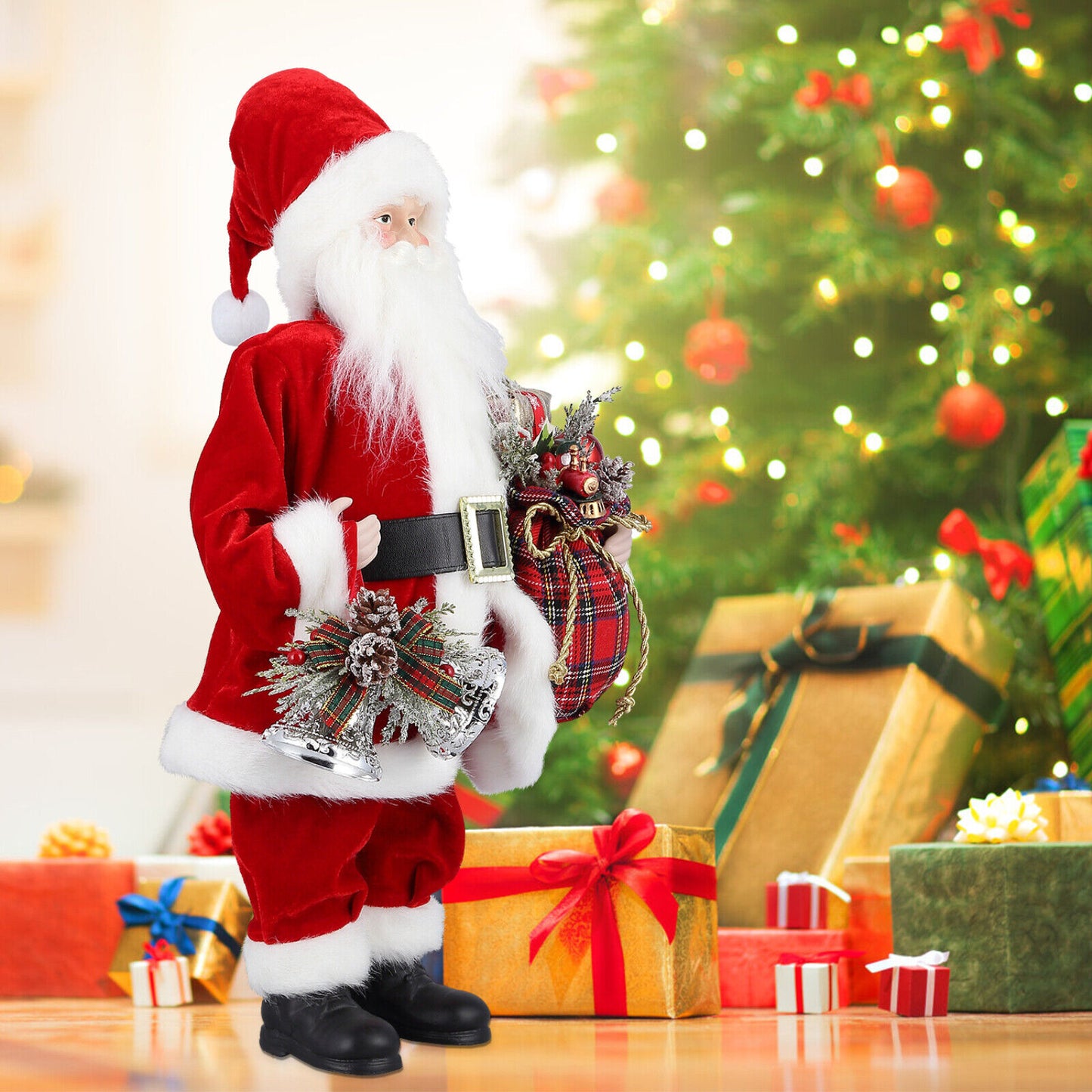 18'' Christmas Standing Santa Claus Doll Decoration Figure Xmas Ornament Gift