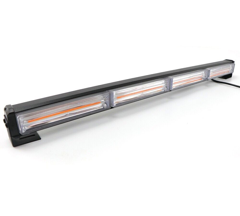 23'' 72W Cob Led Emergency Warning Hazard Flash Strobe Beacon Light Bar Amber