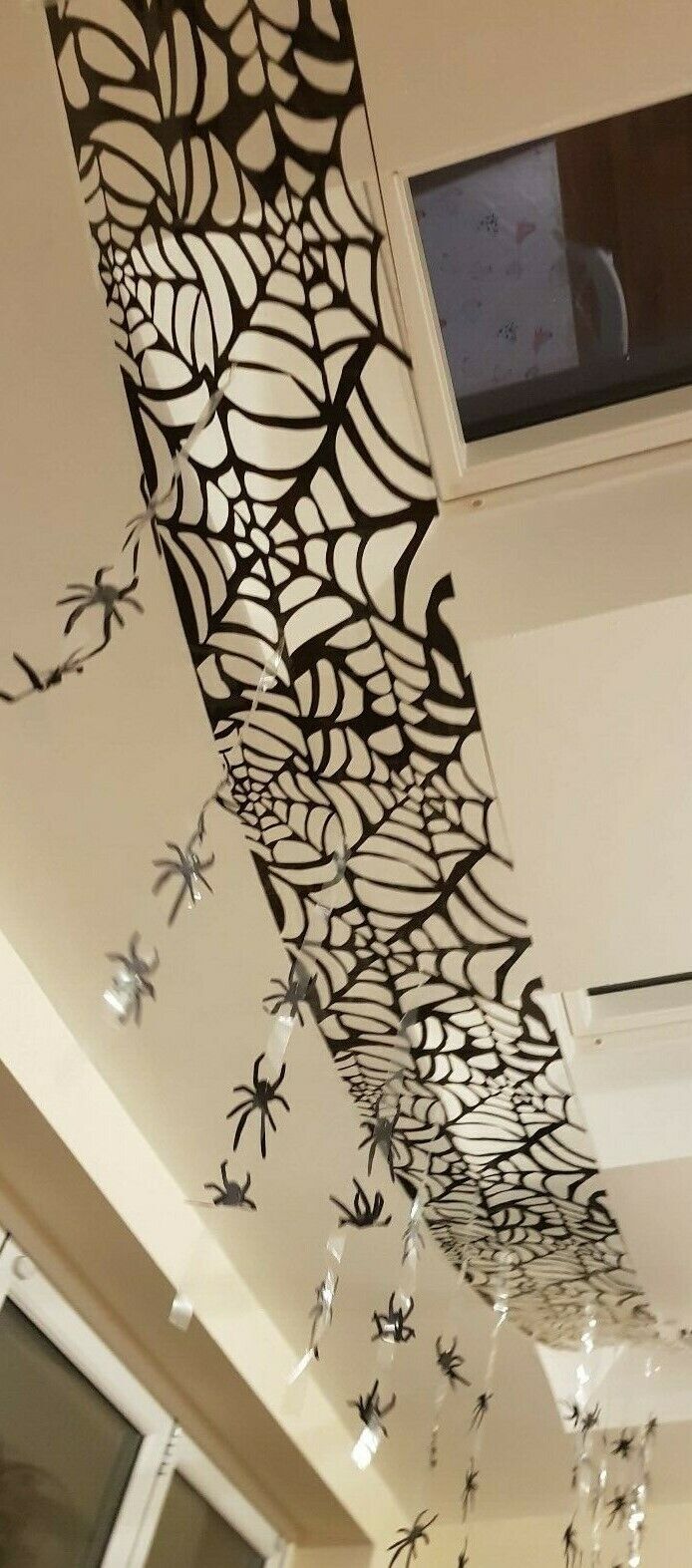 3M HANGING SPIDERS SPIDER CEILING HANG WALL WEB BATS HALLOWEEN DECORATION COBWEB 5026619305966