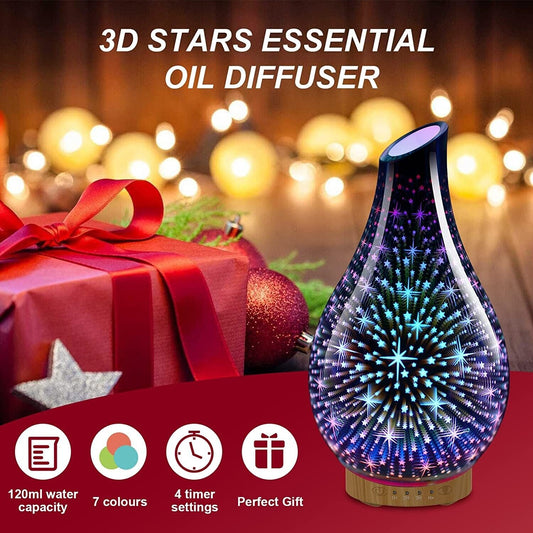 3D Firework Humidifier Night Lamp Ultrasonic Essential Oil Diffuser Aromatherapy