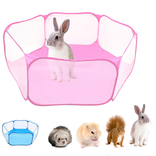 Folding Pet Playpen Rabbit Hamster Indoor Outdoor Guinea Pig Run Portable