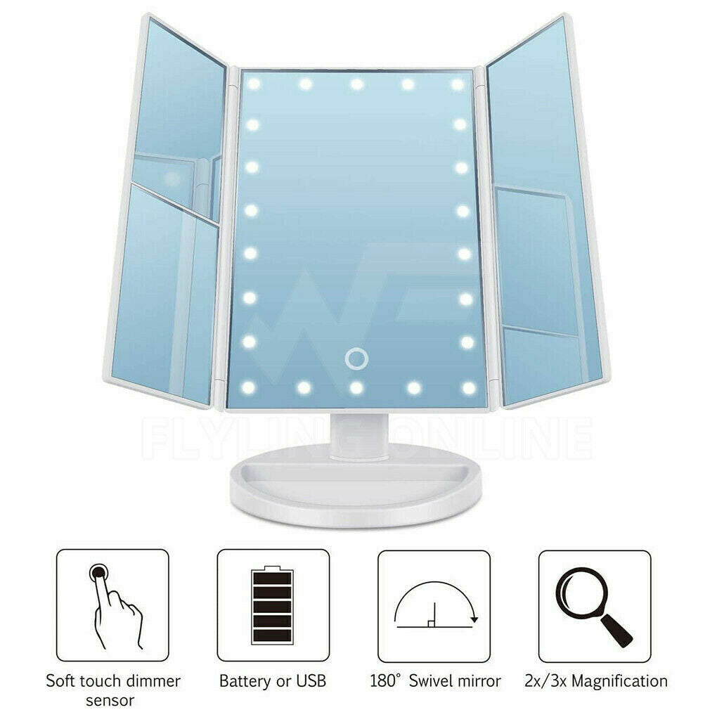 💥SALE💥Foldable LED mirror Illuminated Make Up Mirror Cosmetic Vanity with Light Stand