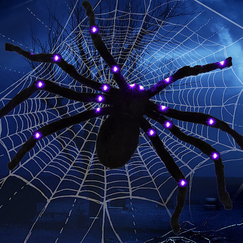 200CM(6.6FT) Hairy Giant Spider Halloween Prop Indoor/Outdoor Decor