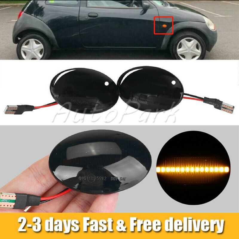2pcs Ford Transit Tourneo MK6 MK7 Dynamic Side Indicator LED Repeater Light FREE SHIPPING