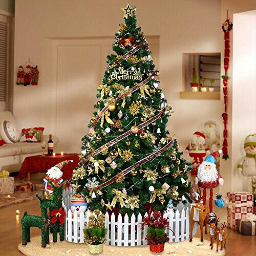 6FT Bushy Christmas Tree Xmas Decorations With 100 LED Lights & Stand
