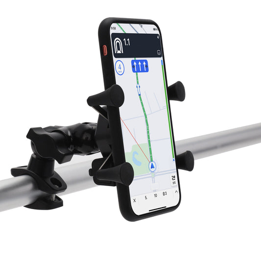 š„SALEš„Universal Motorcycle Mobile Phone Holder Motorbike X Grip Clamp Mount Fast Free