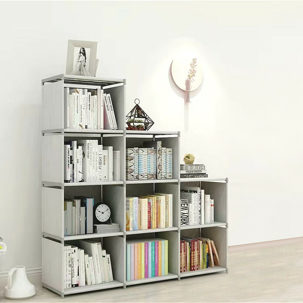 9 Cube Bookcase Shelf Display Furniture Storage Shelving Unit Living room Office Free Shipping