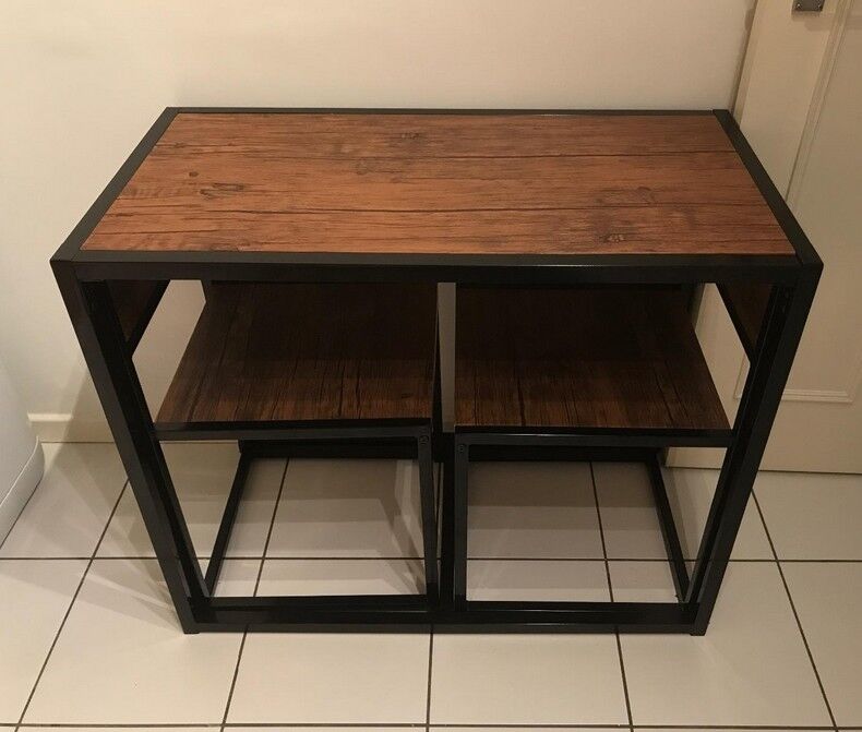 Small Table And 2 Chairs Breakfast Bar Kitchen Dining Room Modern Furniture Set