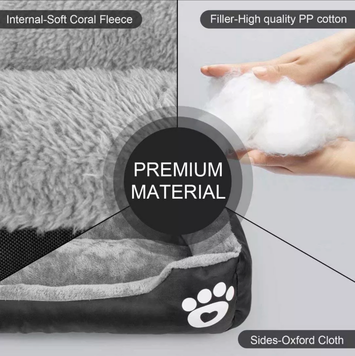 Dog Bed For Small Pets Cat Puppy Bed Washable Soft Comfy Calming