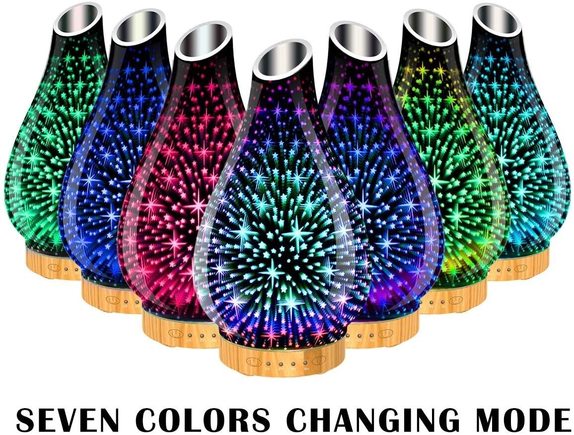 3D Firework Humidifier Night Lamp Ultrasonic Essential Oil Diffuser Aromatherapy