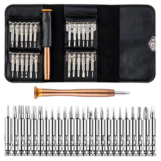 25 Multi Small Precision Hex Torx Star Mini Screwdriver Set Bits Repair Tool Kit 5050796005432