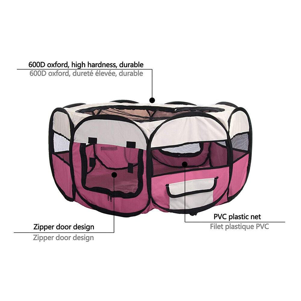 💥SALE💥 Foldable Fabric Dog Crate Cat Cage Pet Travel Puppy Play Pen Tent Outdoor