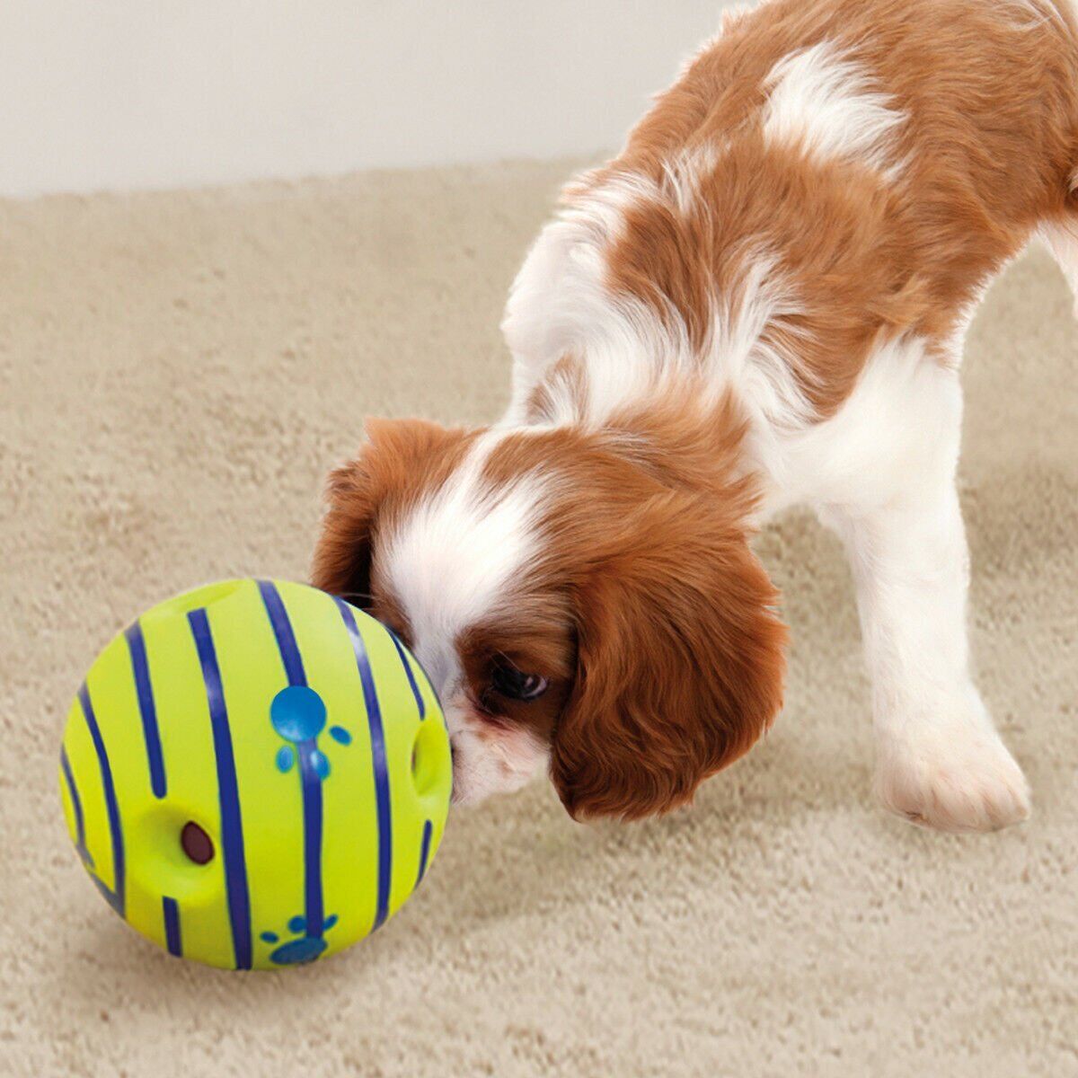 Wobble Wag Giggle Ball Dog Doggy Indoor Outdoor Pet Toy Rolling with Funny Sound