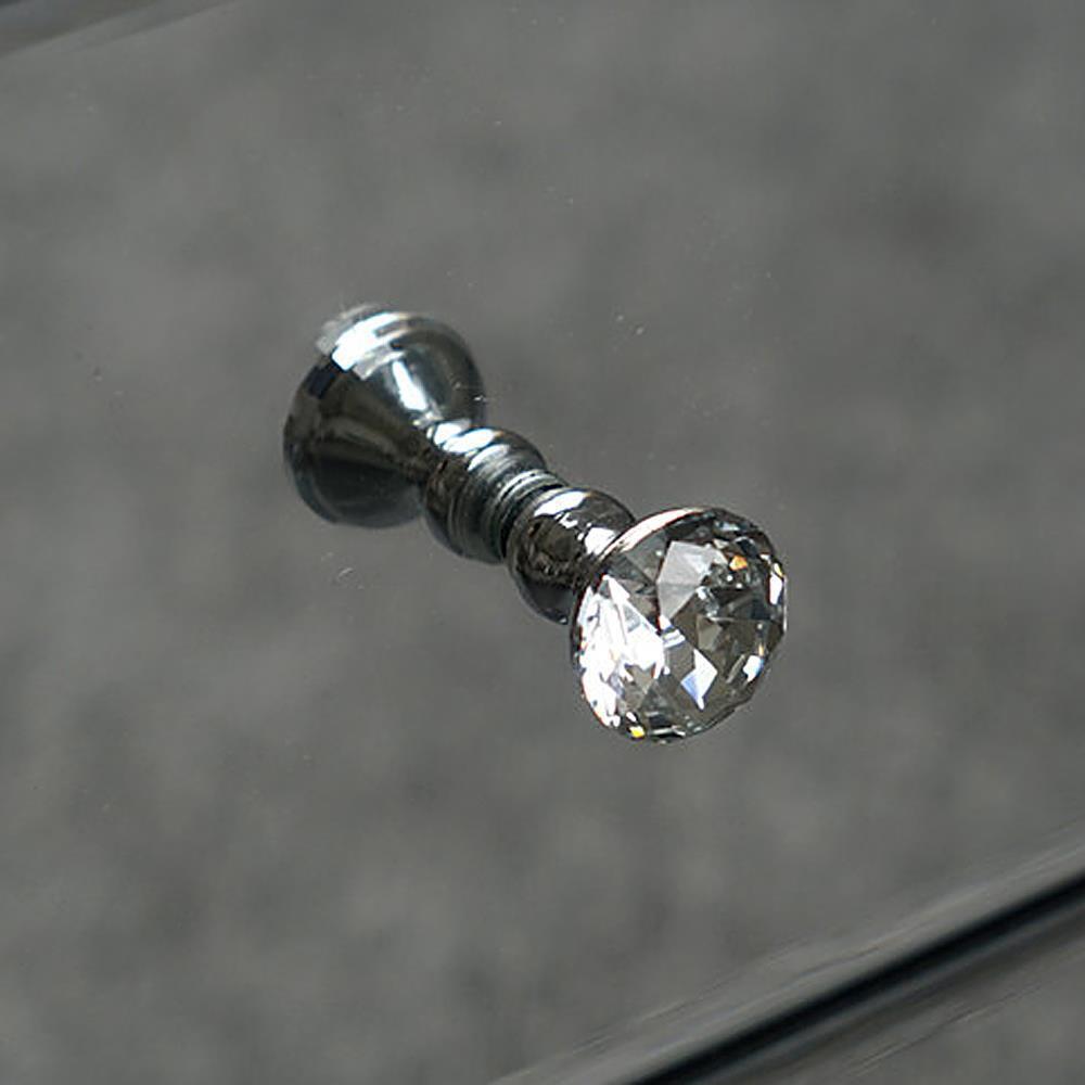 Pair of Bedside Table Cabinet Mirrored Glass Drawers Crystal Nightstand Durable