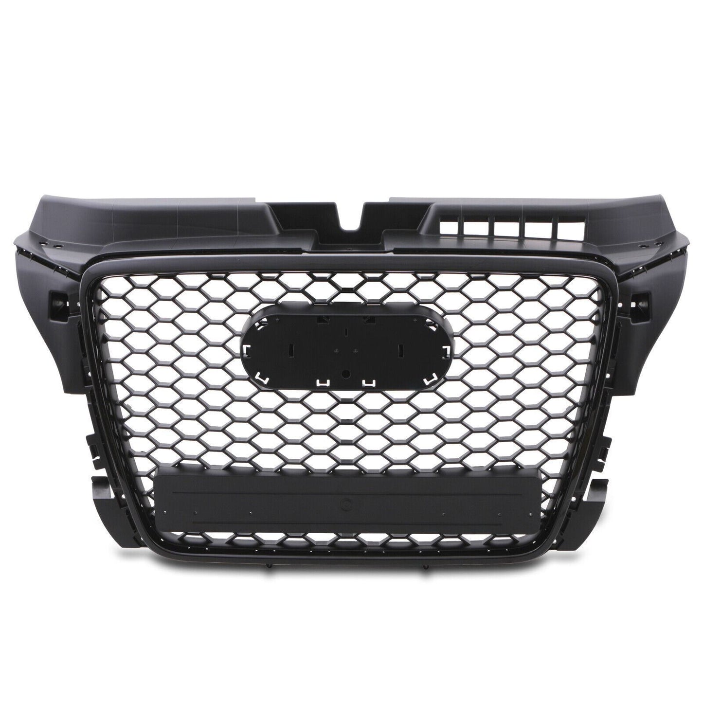 RS STYLE BLACK DEBADGED BADGELESS SPORT MESH GRILL GRILLE FOR AUDI A3 8P 09-11