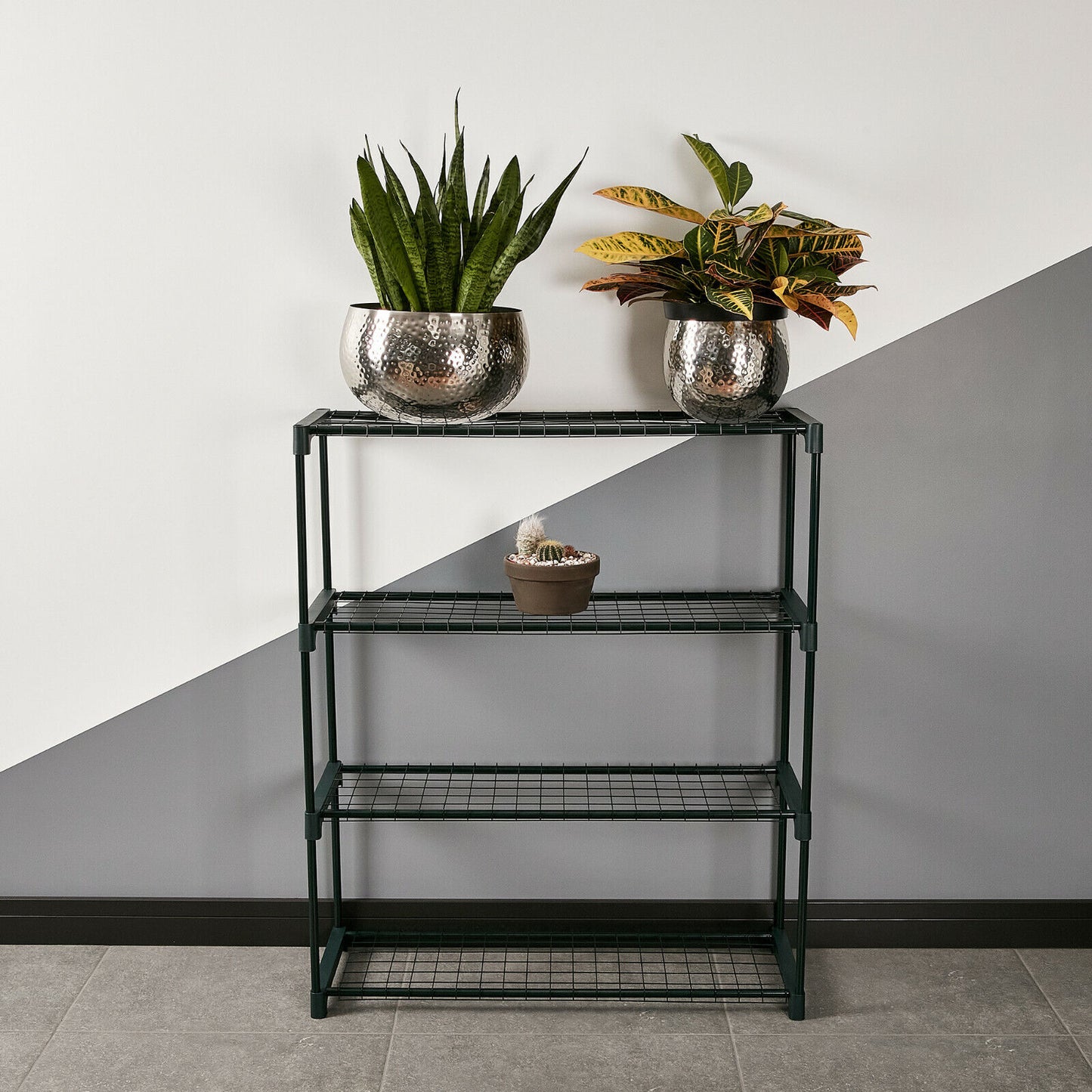 2 Pcs LARGE 4 TIER GARDEN STAND SHELVING RACK RACKING DISPLAY FLOWERS GREENHOUSE PLANT