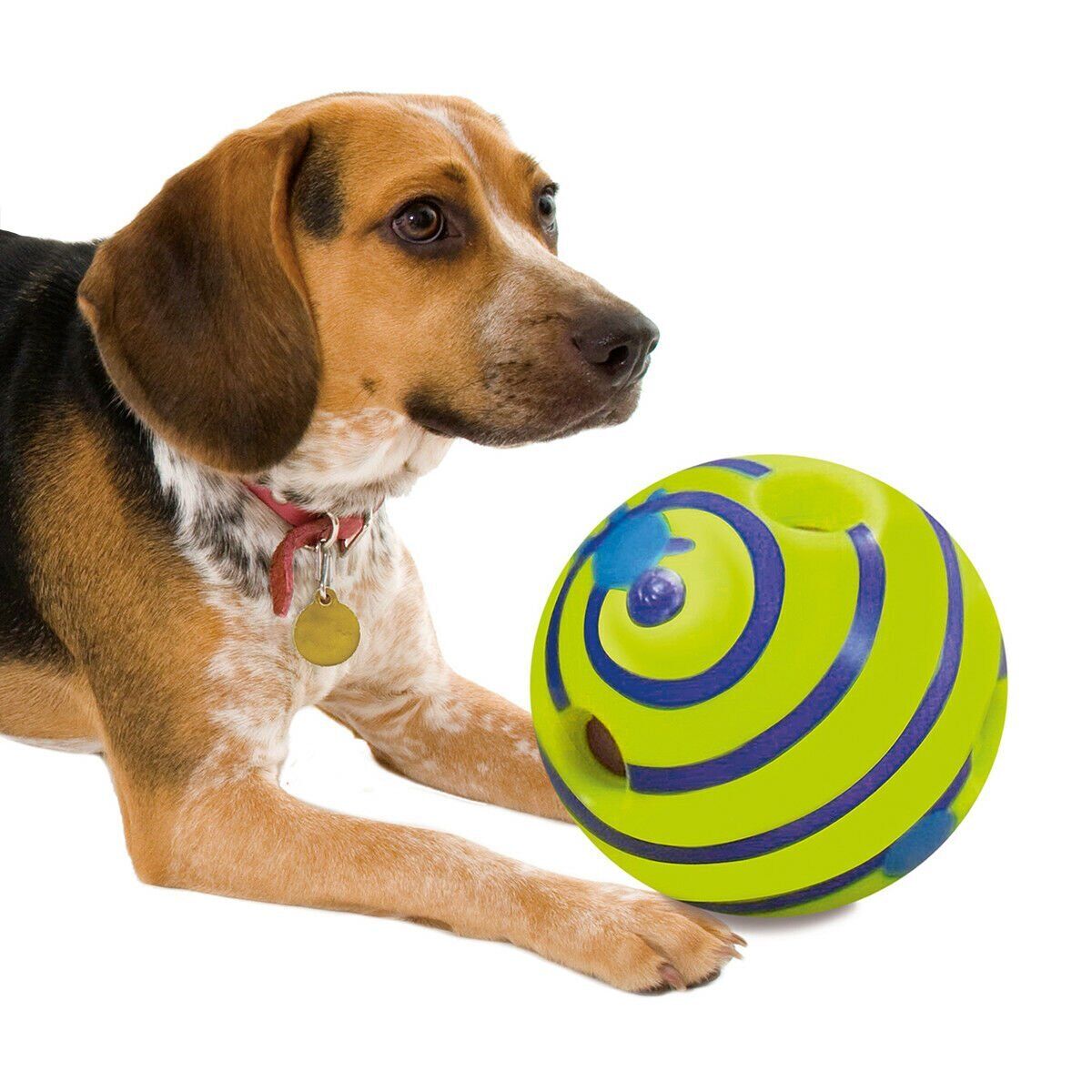 Wobble Wag Giggle Ball Dog Doggy Indoor Outdoor Pet Toy Rolling with Funny Sound