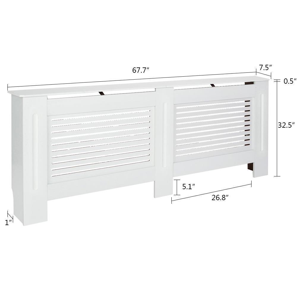 💥SALE💥XL Radiator Cover White Horizontal Cabinet Bookcases Shelving Storage Clearance