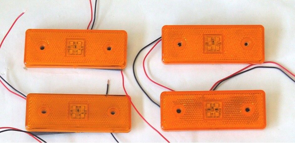 10 x Amber Marker Light 12v LED Orange Side Lamp Indicator Trailer Truck van Bus