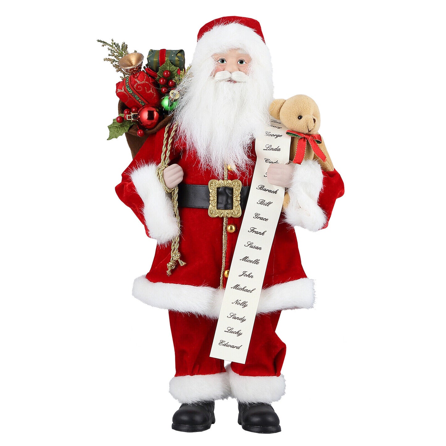 18'' Christmas Standing Santa Claus Doll Decoration Figure Xmas Ornament Gift