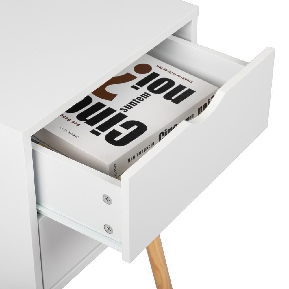 Simple Modern Bedside Table 2 Drawers Nightstand End Table Bedroom Furniture