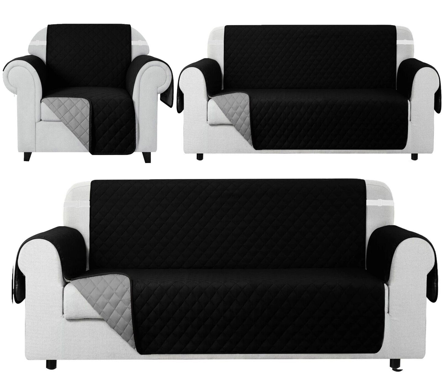 Anti Slip Quilted Sofa Cover Reversible Couch Covers Pet Protector Sofa Throw