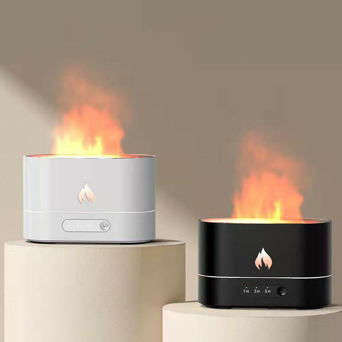 250ml Mist Maker Flame Air Humidifier Essential Oil Diffuser Bedroom Decor Light