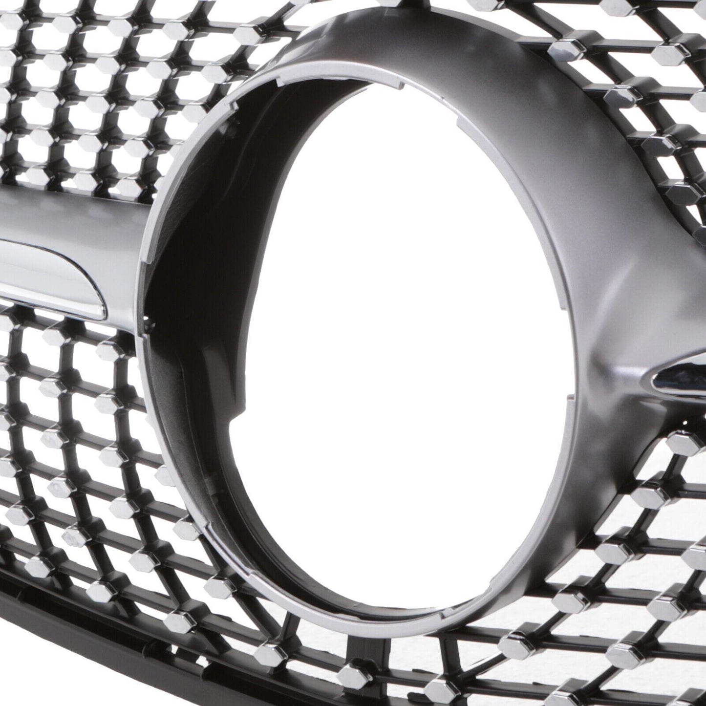 A250 STYLE SILVER FRONT BADGE GRILL GRILLE FOR MERCEDES BENZ A CLASS W176 12-15